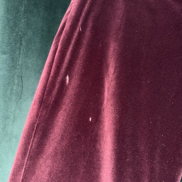 Alice + Olivia Merlot Burgundy Velvet Velour Ankle Pants MSRP $285 Size 4 Small - Picture 8 of 10